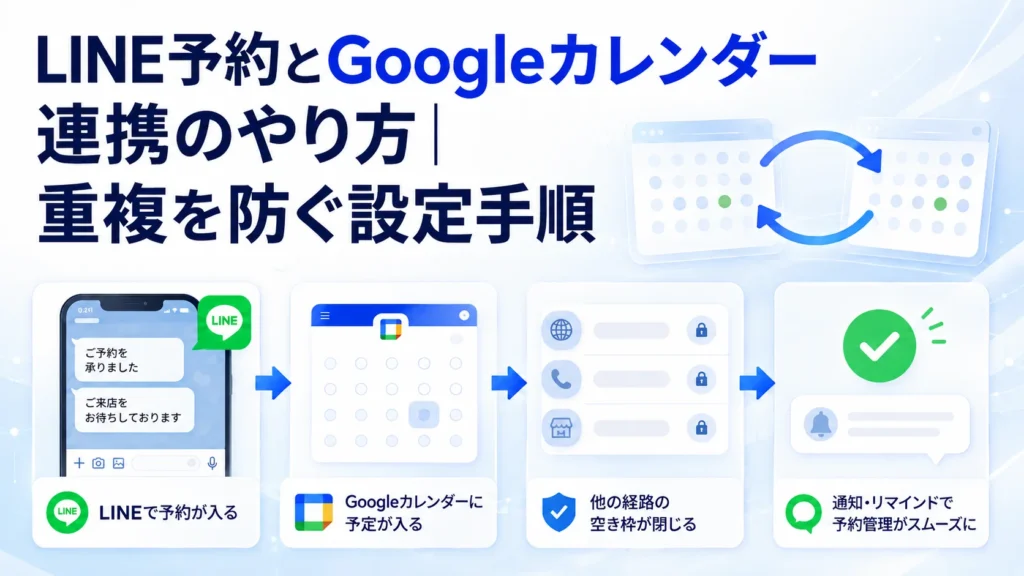LINE予約とGoogleカレンダー連携のやり方｜重複を防ぐ設定手順