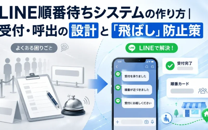 LINE順番待ちシステムの作り方｜受付・呼出の設計と「飛ばし」防止策