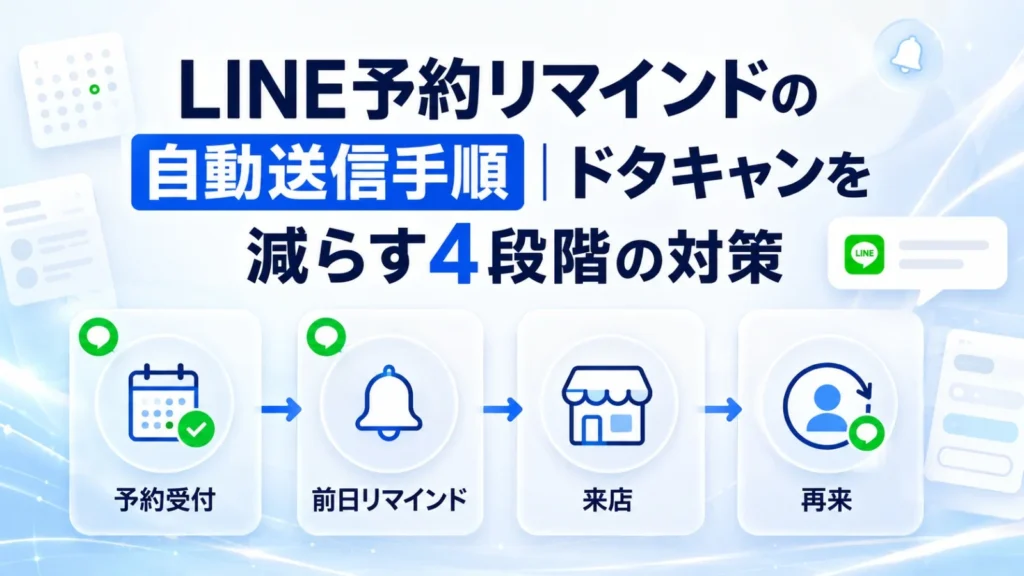 LINE予約リマインドの自動送信手順｜ドタキャンを減らす4段階の対策