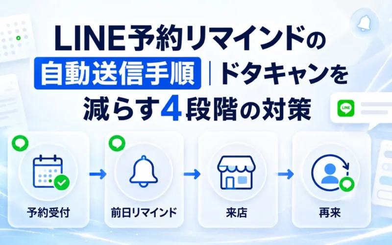 LINE予約リマインドの自動送信手順｜ドタキャンを減らす4段階の対策
