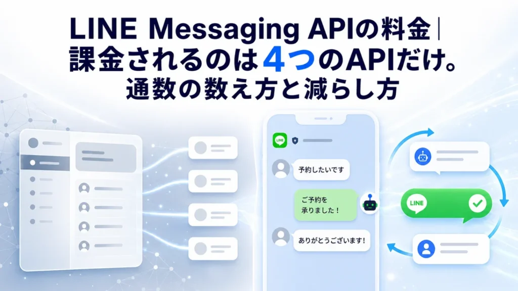 LINE Messaging APIの料金｜課金されるのは4つのAPIだけ。通数の数え方と減らし方