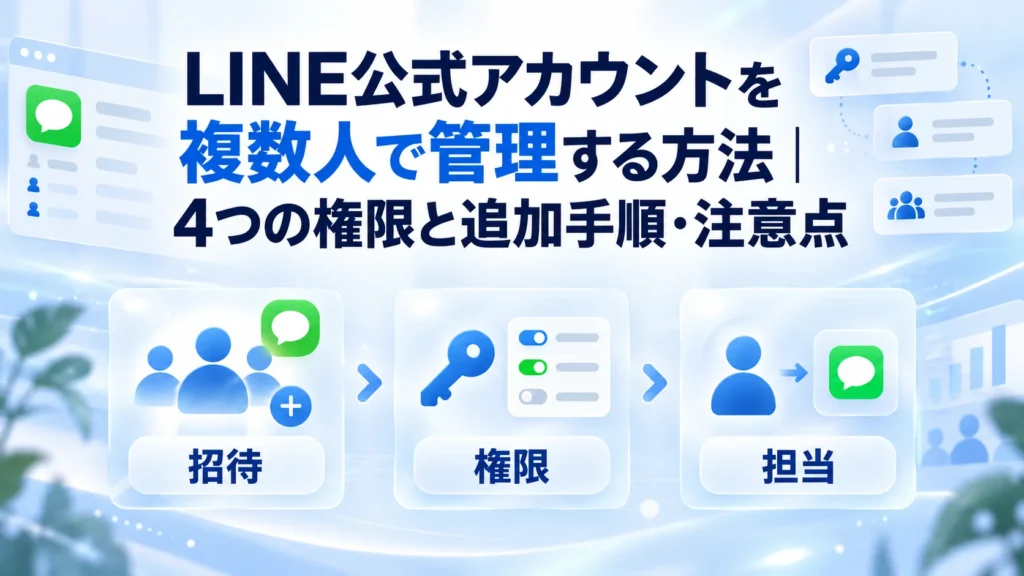 LINE公式アカウントを複数人で管理する方法｜4つの権限と追加手順・注意点