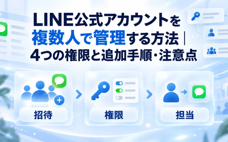 LINE公式アカウントを複数人で管理する方法｜4つの権限と追加手順・注意点