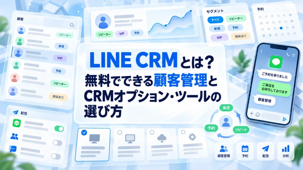 LINE CRMとは？無料でできる顧客管理とCRMオプション・ツールの選び方