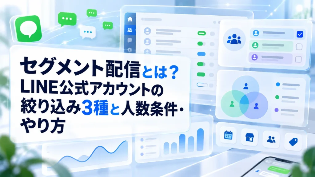 セグメント配信とは？LINE公式アカウントの絞り込み3種と人数条件・やり方