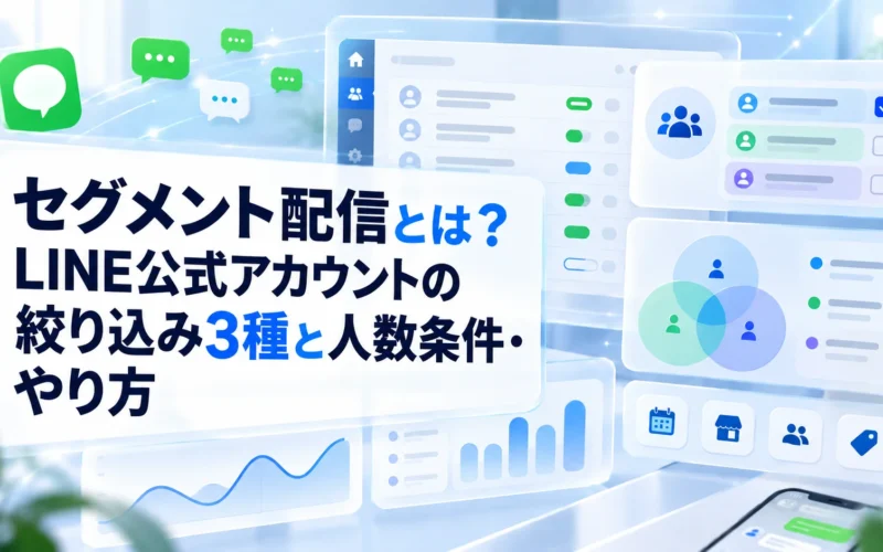 セグメント配信とは？LINE公式アカウントの絞り込み3種と人数条件・やり方