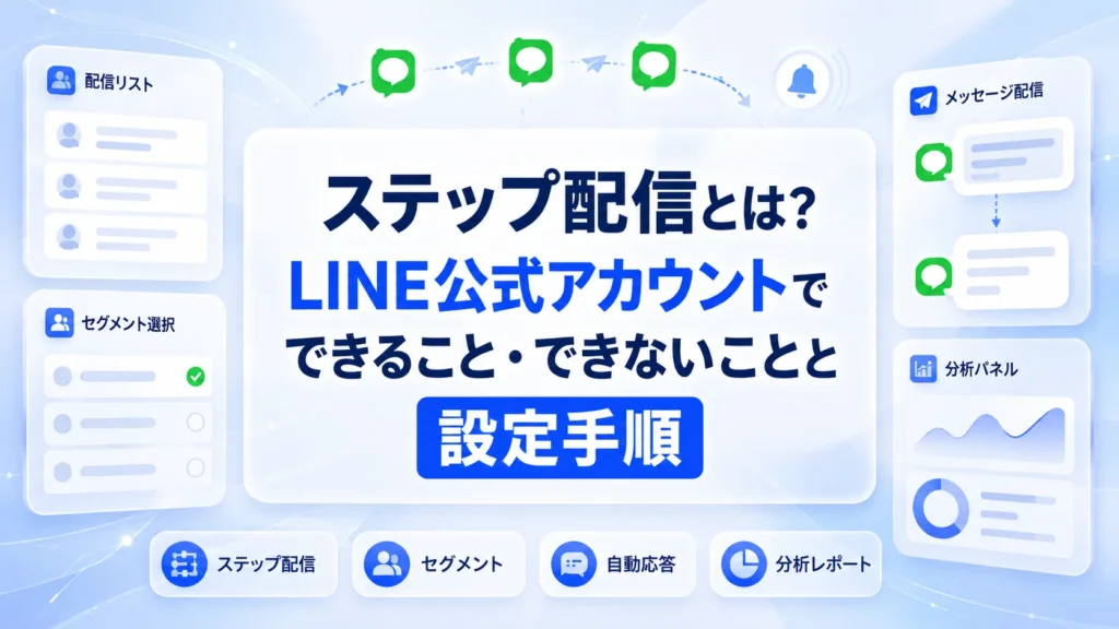 ステップ配信とは？LINE公式アカウントでできること・できないことと設定手順